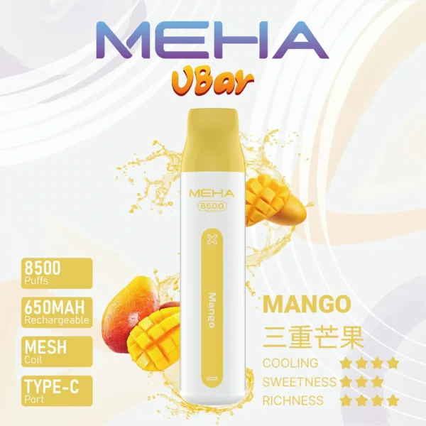 MEHA VBar魅嗨8500口拋棄式電子煙｜大容量持久體驗：圖片 3