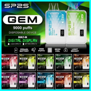 SP2S GEM9000口拋棄式電子煙｜高清顯示屏｜持久煙感｜精緻設計